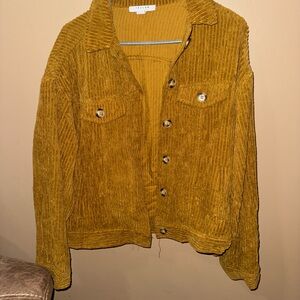 FAVLUX Mustard Corduroy Utility Jacket